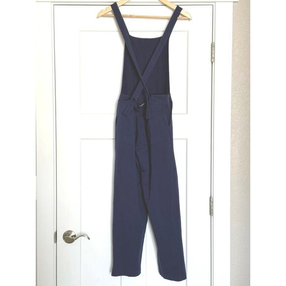 Pact Lounge Overalls Jumpsuit Organic Cotton Navy Blue Size Small - Picture 3 of 6